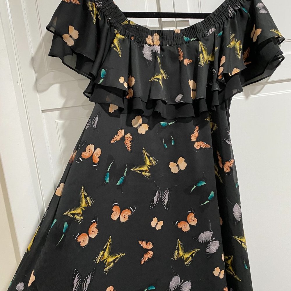 Sam Edelman Butterfly shoulder dress fits 10-14